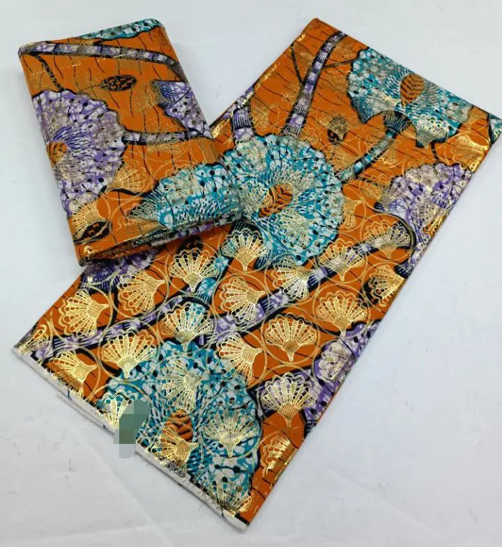 2022 New Hot Sale African Wax Fabric Cotton Material Nigerian Ankara Block Prints Batik Dutch High Quality Sewing Cloth