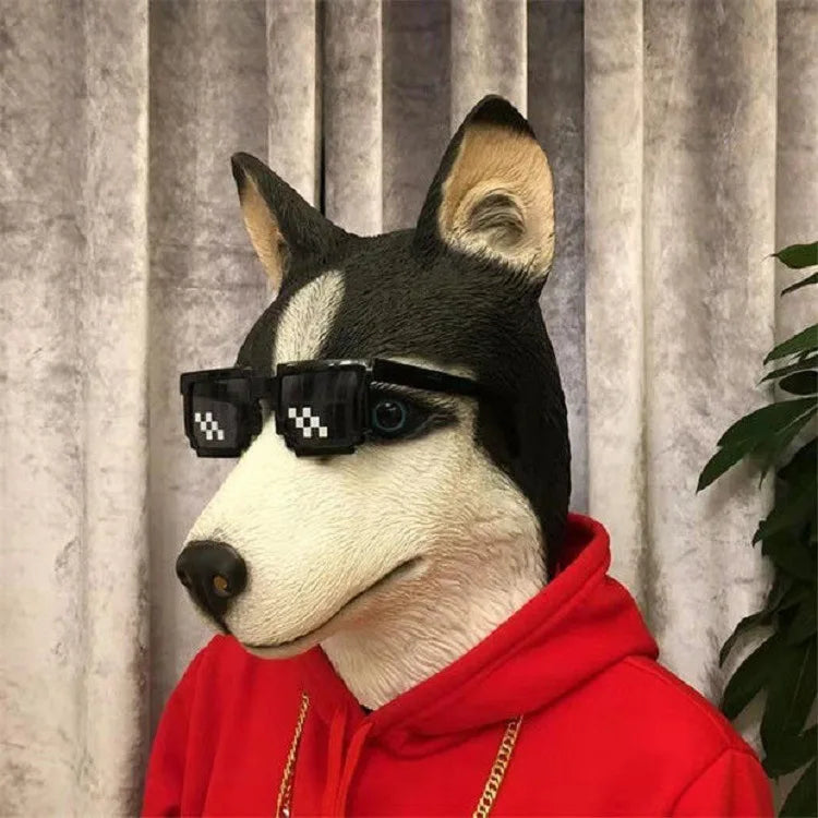 Halloween Cosplay Funny Animal Headgear Funny Single Dog Mask Horse Head Sand Sculpture Tiktok Funny Props