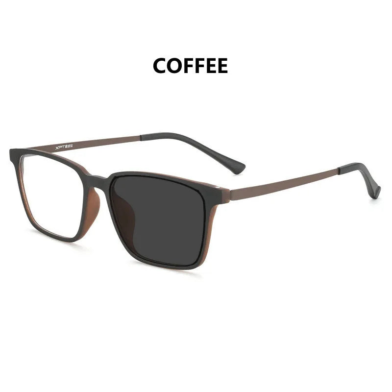 Ultralight Pure Titanium Photochromic Reading Glasses for Men Anti Blue Light Presbyopia Eyeglasses Resin Lens+0.5 0.75 1.75 2.5