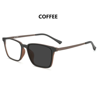 Ultralight Pure Titanium Photochromic Reading Glasses for Men Anti Blue Light Presbyopia Eyeglasses Resin Lens+0.5 0.75 1.75 2.5