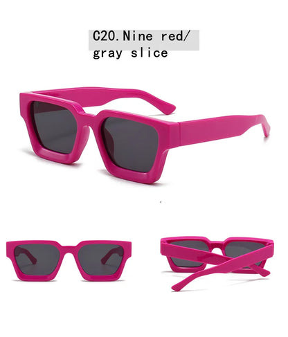 JNPCXI Fashion Square Women Luxury Sunglasses Retro Green Brand Designer Men Trending Sun Glasses Shades UV400