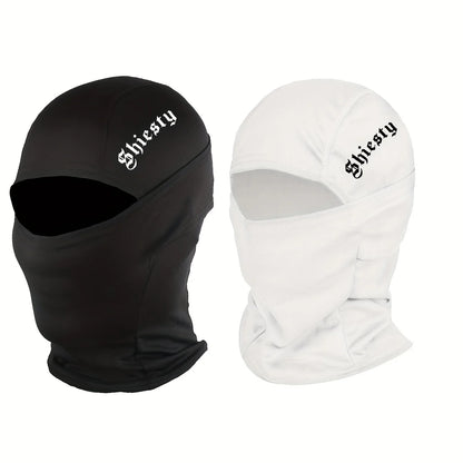 3pcs/2pcs/1pc English Letter Print Men's and Women's Balaclava Single Hole Full Face Neck Protection Mask Suitable for Outdoor