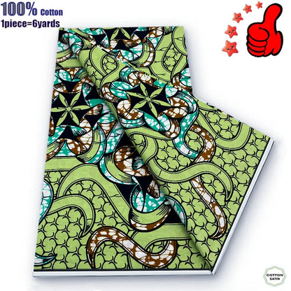 Guaranteed Veritable African Real Wax Prints Fabric Ghana Style Ankara Wax Tissu Pagne 100%Cotton Soft Design Nigeria Wax Fabric