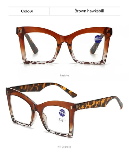2025 New Style Reading Glasses for Women Fashion Men Oversized Square Prescription Glasses Large Frame Anti-blue Presbyopia
