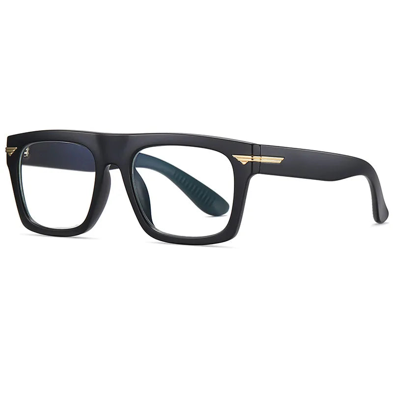 AUECMOI Vintage Men Square Glasses TR90 Frame Myopia Customizable Prescription Anti Blue Ray Optical Photochromic Eyeglasses