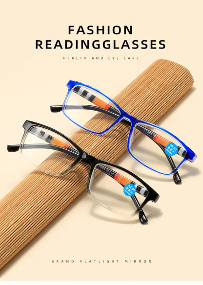 Fashion Anti-Blue Light Reading Glasses Spring Leg Men Women Presbyopia Reading Eyewear Optical Glasses + 1.0 + 1.5 + 2.0 + 2.5