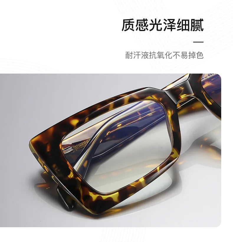 56875 Fashion Rectangle Anti-Blue Spectacle Frame Anti-Fatigue Computer Eyewear Frame for Women Gradient Eyeglasses
