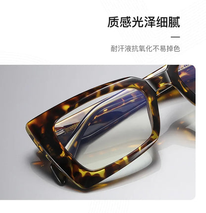56875 Fashion Rectangle Anti-Blue Spectacle Frame Anti-Fatigue Computer Eyewear Frame for Women Gradient Eyeglasses