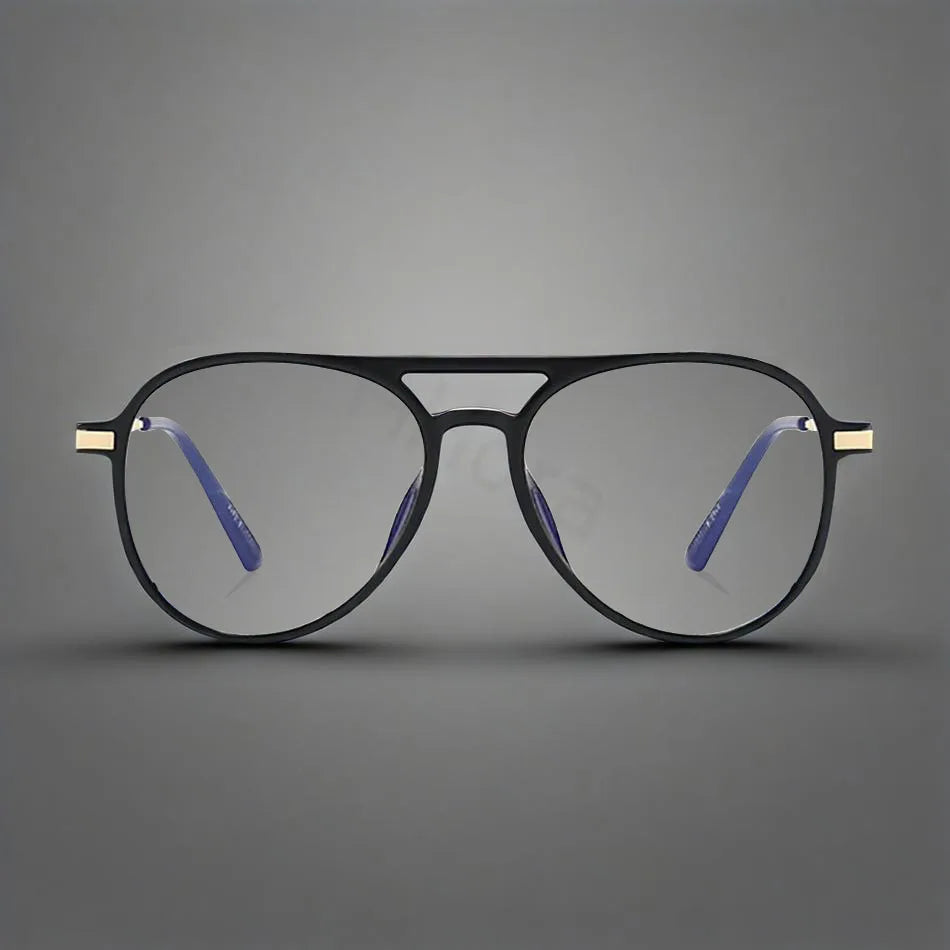 Vintage Double Beam Reading Glasses Unisex Hyperopia Presbyopia Diopters Glasses Frame Anti Blue Light Spectacles 0 +100 ~+400
