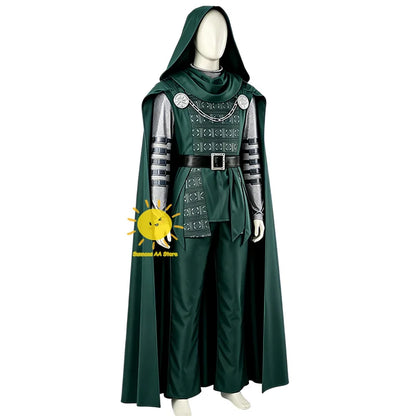 Beast Kingdom Victor Von Doom Cosplay Costume Doctor Doom Cosplay Tops Pants Cloak Belt Role Outfit Resin Mask Halloween Cos Men