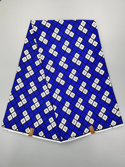 Dutch Hollandais Printed Fabric for African Classical Dress Veritable Real Wax Guaranteed 100% Cotton 6 Yards