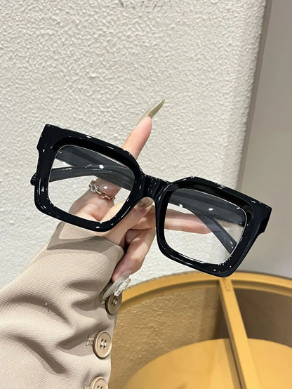 Vintage Black Computer Glasses Frame Women Men Anti Blue Light Square Eyewear Blocking Glasses Optical Spectacle New Eyeglass