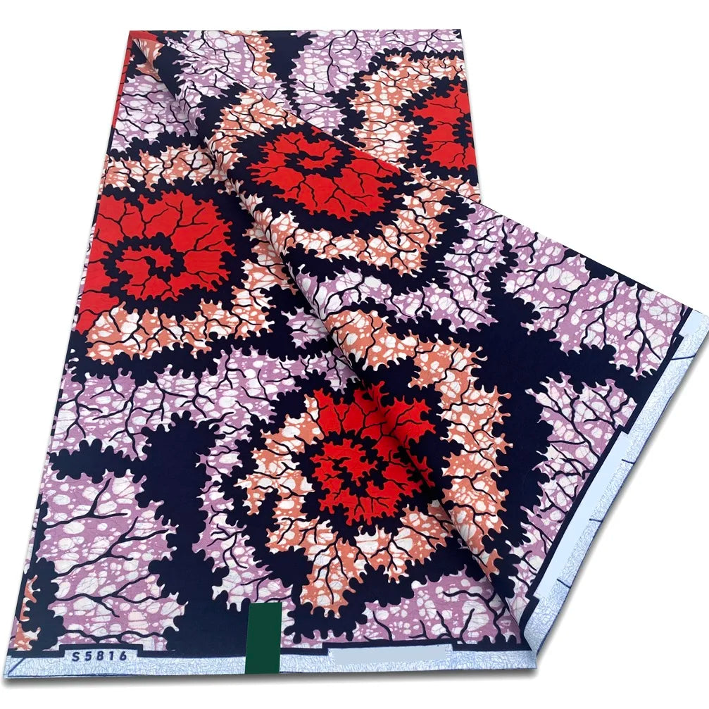 African Real Wax Prints Fabric Ankara Wax 100% Cotton Fabric Guaranteed Veritable Original Sewing Material