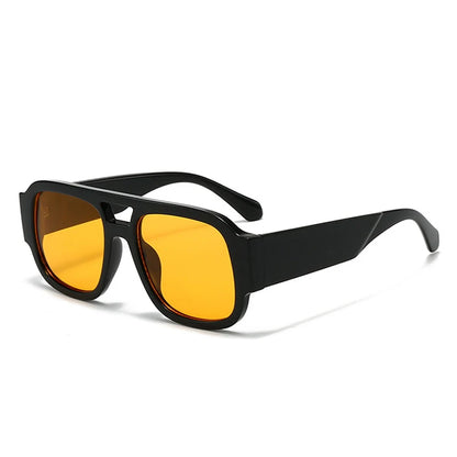 SHAUNA Fashion Double Bridges Square Women Sunglasses Retro Candy Color Leopard Men Sun Glasses Shades UV400