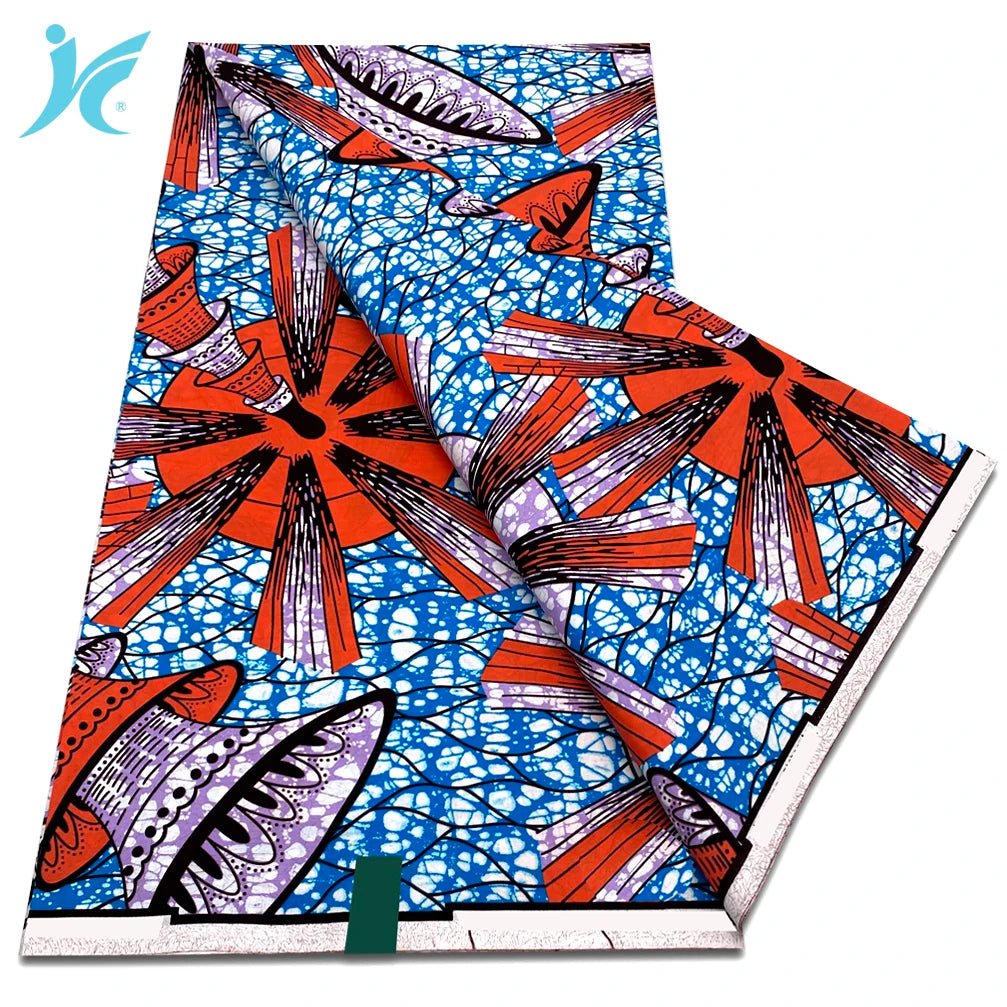 African Real Wax Prints Fabric Ankara Wax 100% Cotton Fabric Guaranteed Veritable Original Sewing Material