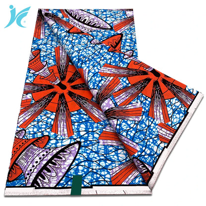 African Real Wax Prints Fabric Ankara Wax 100% Cotton Fabric Guaranteed Veritable Original Sewing Material