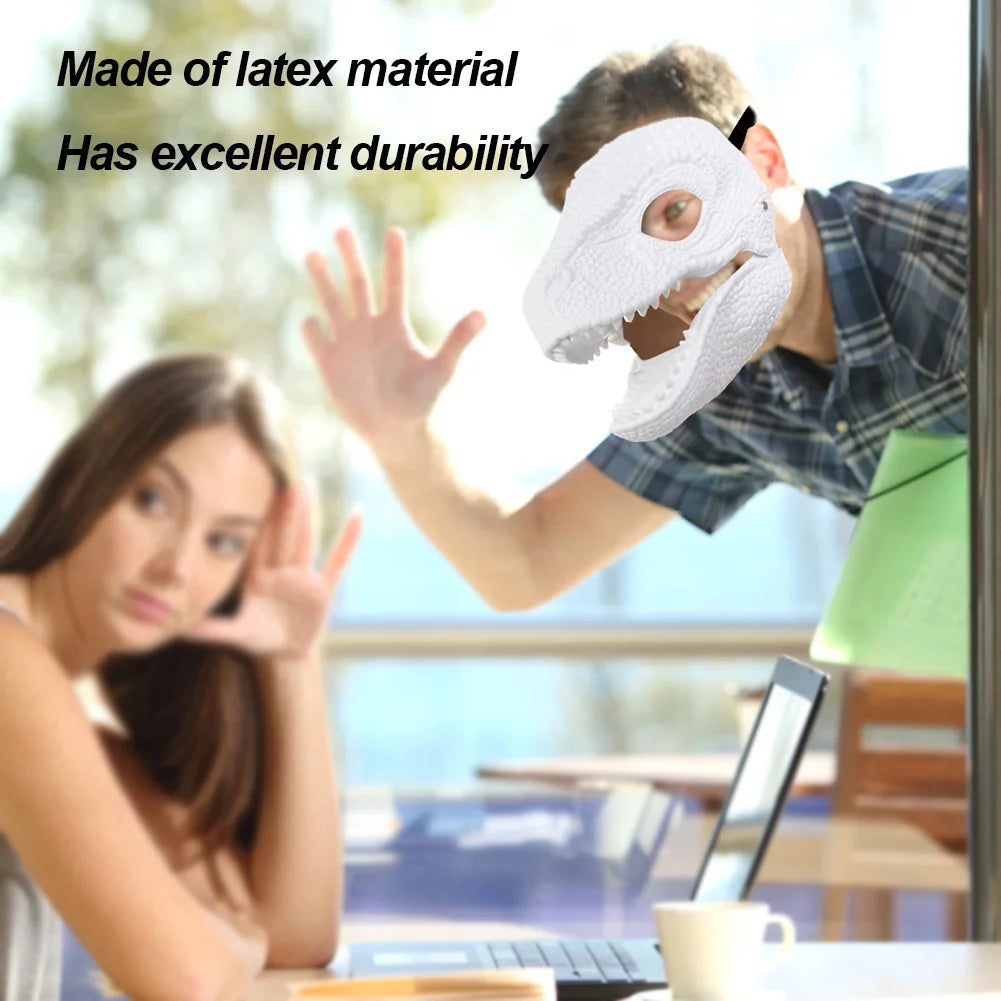 Halloween Dinosaur Mask Horror Dinosaur Headgear Raptor Scary Party Props Halloween Decoration Best Gifts for Kid Children