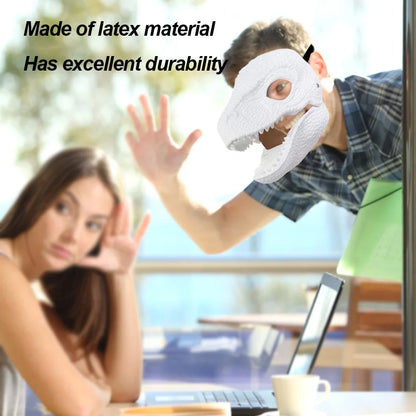 Halloween Dinosaur Mask Horror Dinosaur Headgear Raptor Scary Party Props Halloween Decoration Best Gifts for Kid Children