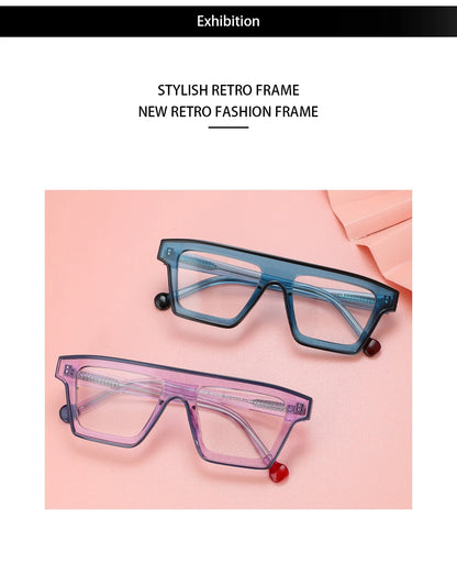 R56012 Oversized Rectangle Reading Glasses +1.00 +2.00 +3.00 Retro Eyeglasses for Hyperopia Glasses Presbyopia Eyeglasses