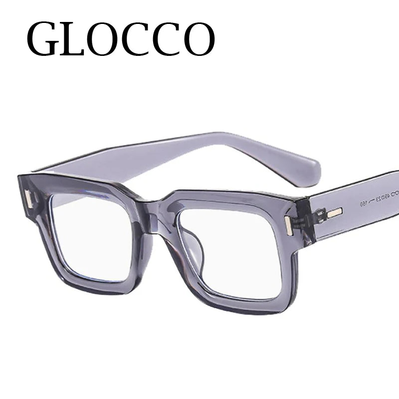 Retro Men Tea Color Square Reading Glasses Women Female Clear Resin Lens Big Eyeglasses Frame Presbyopic Glasses Oculos De Grau