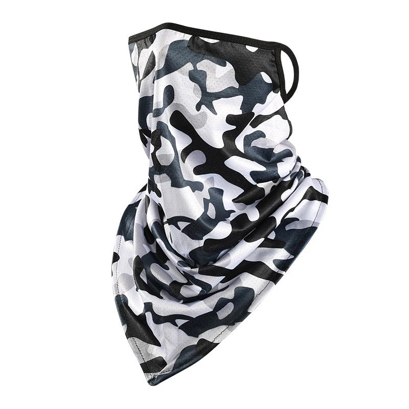 Balaclava Camouflage Motorcycle Face Ice Silk Mask Summer Anti-UV Headwrap Face Shield Running Cycling Outdoor Sports Scarves