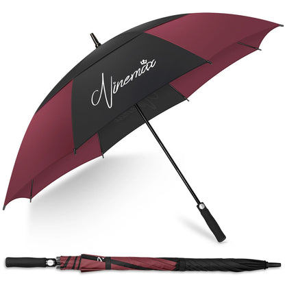 Automatic Open Extra Large Golf Umbrella 157 cm Double Canopy Sun Protection Ultra Rain & Wind Resistant Stick Umbrellas