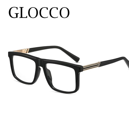 Men Vintage Anti Blue Light Reading Glasses Classic Brand Double Bridge Square Eyeglasses Business Office Presbyopia Glasses +