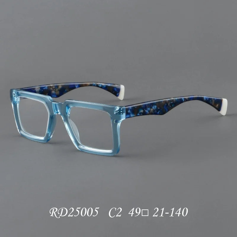 New In 2024 Plate Eyeglass Frame Retro Square Men's Eyeglass Frame Fashionable Optical Prescription Eyeglass Frame Women 25005