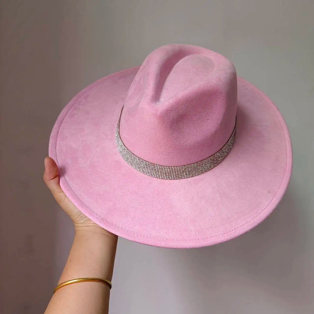 Women's suede 10cm wide Brim Fedora hat Men's autumn and winter felt jazz hat Classic suede Fedora Sombrero