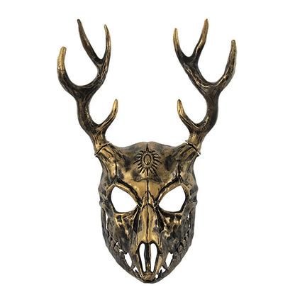 Halloween Antlers Masks Cosplay Deer Head Mask Role Play Masks Masquerade Props Scary Full Face Mask for Halloween Party