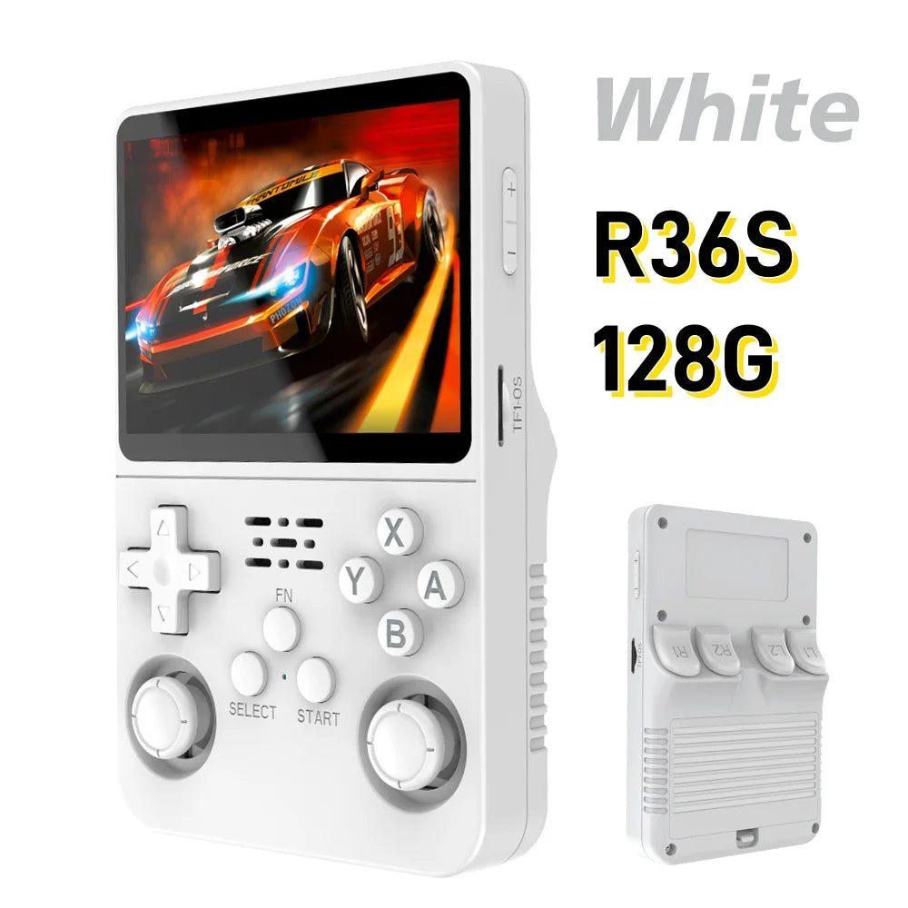 R36S Retro Handheld Video Game Console ARKOS System 3.5 Inch IPS Screen Classic Portable Pocket Video Player 128G Games Boy Gift