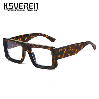 Anti Blue Light Square Thick Frames Reading Glasses Men Women Finished Presbyopic Eyewear Clear Len Prescription Optical Glasses
