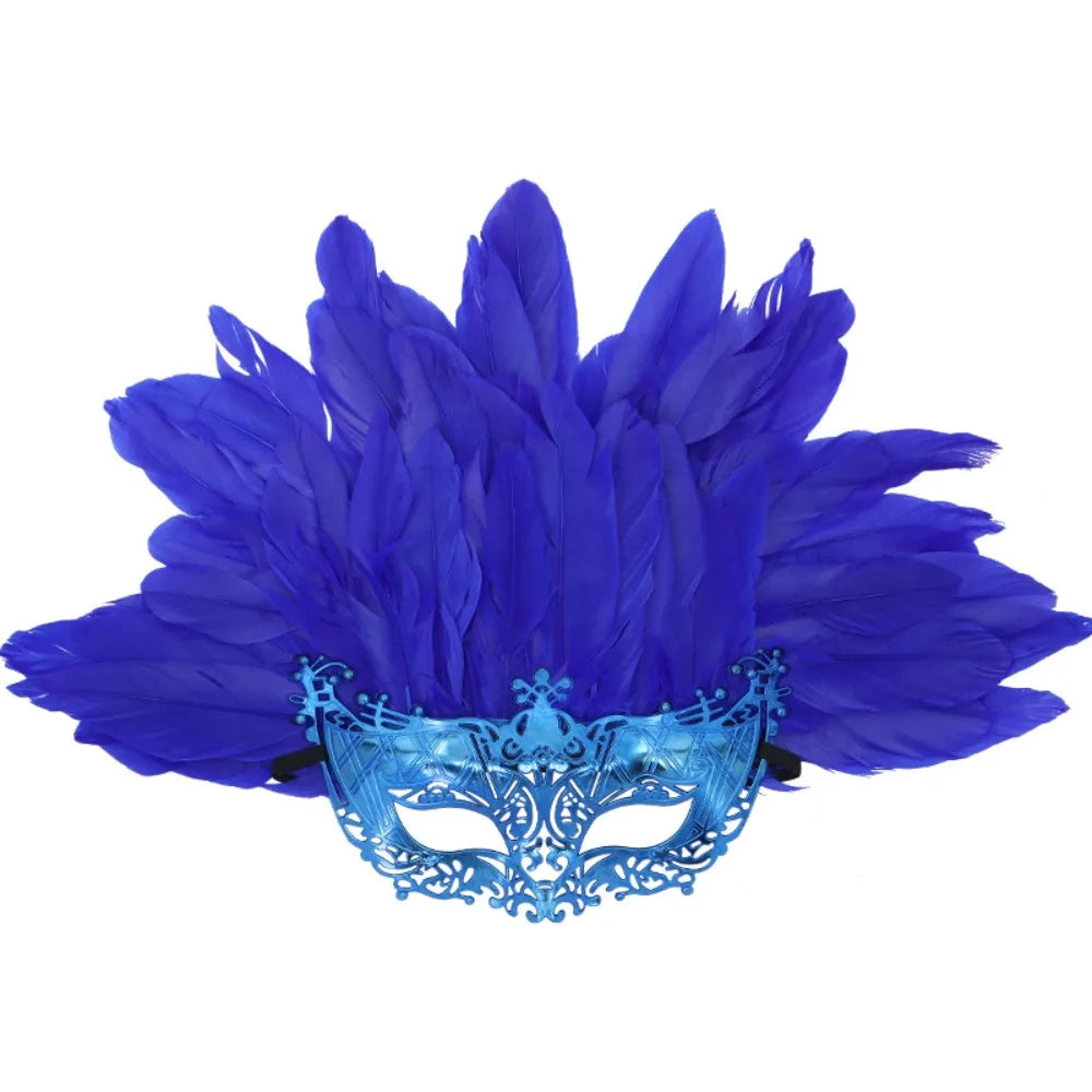 Novelty Feather Masquerade Mask Fashion Lightweight Halloween Mask Funny Personality Cosplay Mask Stage Performance