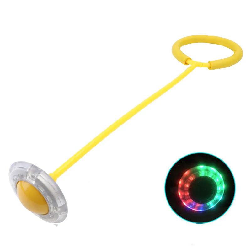 1Pc Children Flashing Jump Ring Sports Bouncing Ball Foldable Flashing Bouncing Ball Suitable For Children Or Adults Skill Game