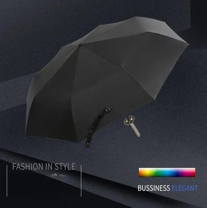 Folding Ninja Sword Umbrella Windproof UV Block Parasol Demon Slayer Real Japanese Katana Samurai Sabre Umbrella Black Parasol