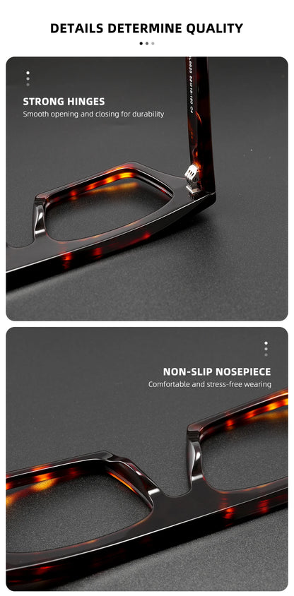 Classic Thick eyeglasses male acetate frame Clear Lens Glasses for Women Men Sunglasses UV Protection Hand-Crafted Eyewear Frame