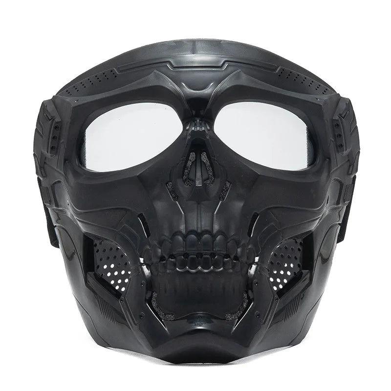 Cycling Colored Goggle Motorcycle Skull Skeleton Mask Windproof Full Face Mask Paintball Game Tactical Protection Helmet Mask