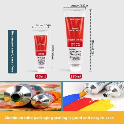 Winsor & Newton 45ML Oil Paint,Colorful Professionals Artist Drawing Tools for Canvas Wood,Crafts,Paper Art Stationery Supplies