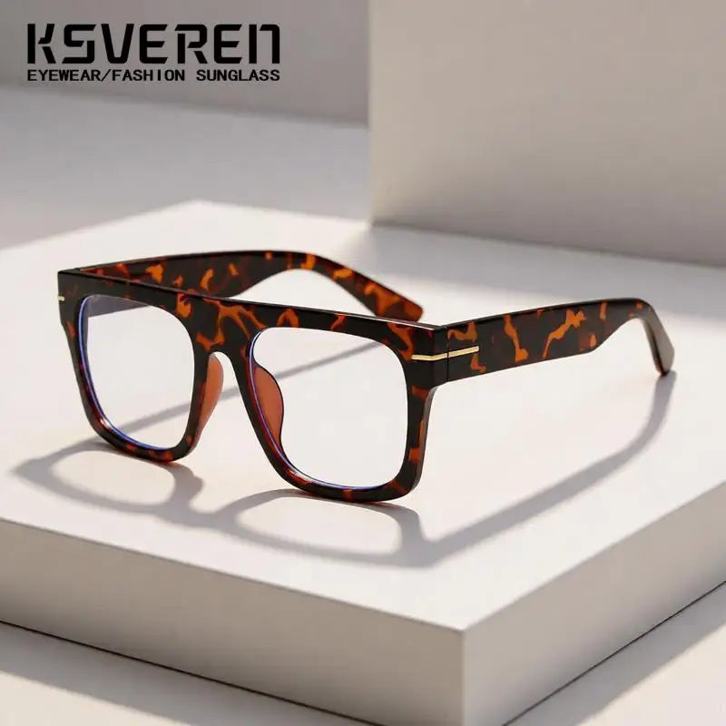Large Square Anti Blue Light Reading Glasses Men Women Classic Designer Clear Presbyopic Eyewear Prescription Optical Glasses