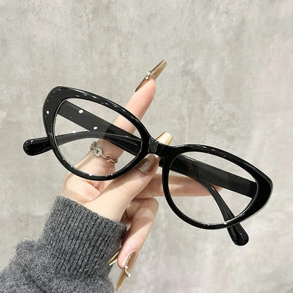 1-piece Cat-eye Y2K Fashion Women's Glasses, Face-shaping, Suitable for Daily Wear