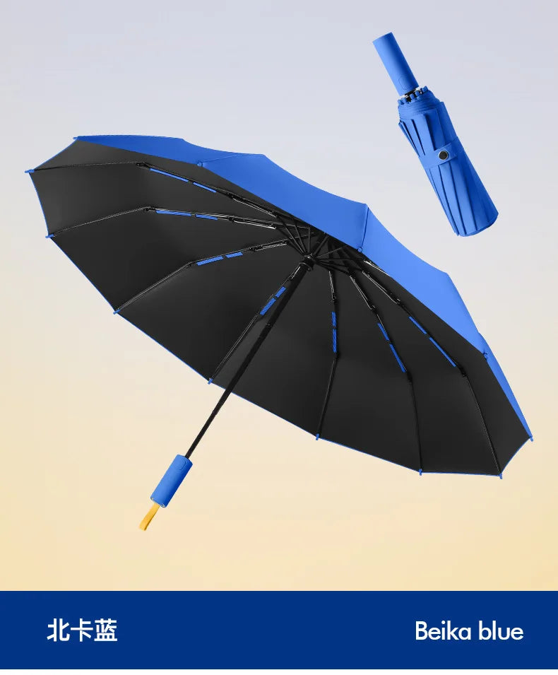 Super Strong Windproof Automatic Umbrella for Men and Women, 72 Bone, Large Rainproof, Sun UV Protection, Folding Rain Umbrellas