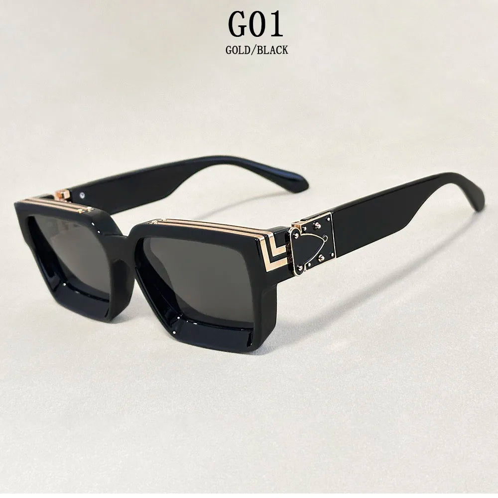 Senior Square Sunglass Men Vintage Millionaire Sunglasses Women Silver Retro Fashion Glasses Dropshipping Gafas De Sol Hombre