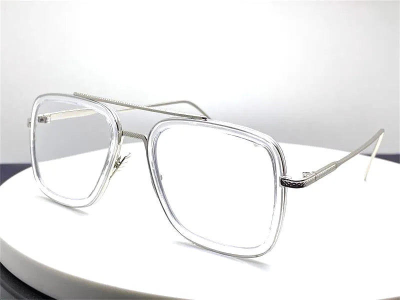 Tony Stark Glasses Men Women Magnifier Reading Eyewear Steampunk Blue Light Blocking Square Eyeglasses Plus Diopter +0.5 +6