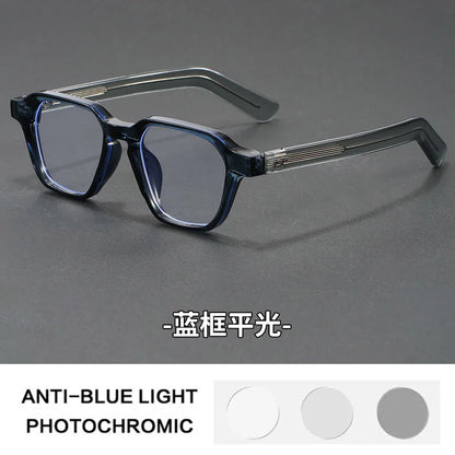 Men's Reading Glasses Blue Light Optical Lenses with Recipe Woman Vintage Tr90 Photochromic Lens Women's Eyeglasses with Frame
