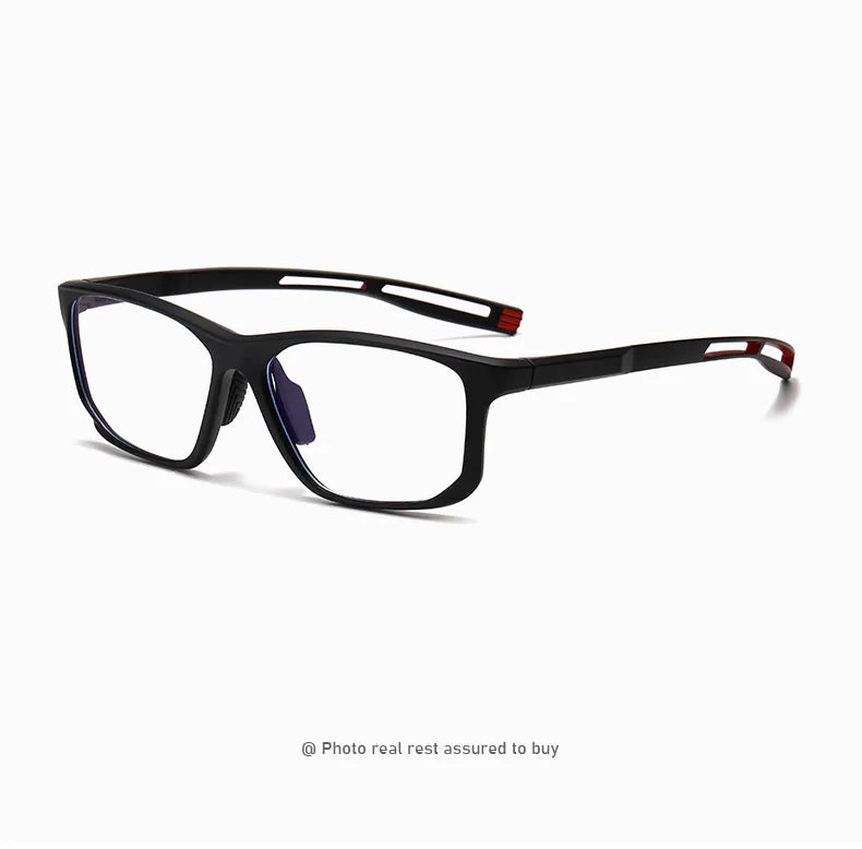 YIMARUILI Ultra-light TR90 Sports Glasses Men and Women Outdoor Cycling Fashion Square Optical Prescription Eyeglasses Frame 300