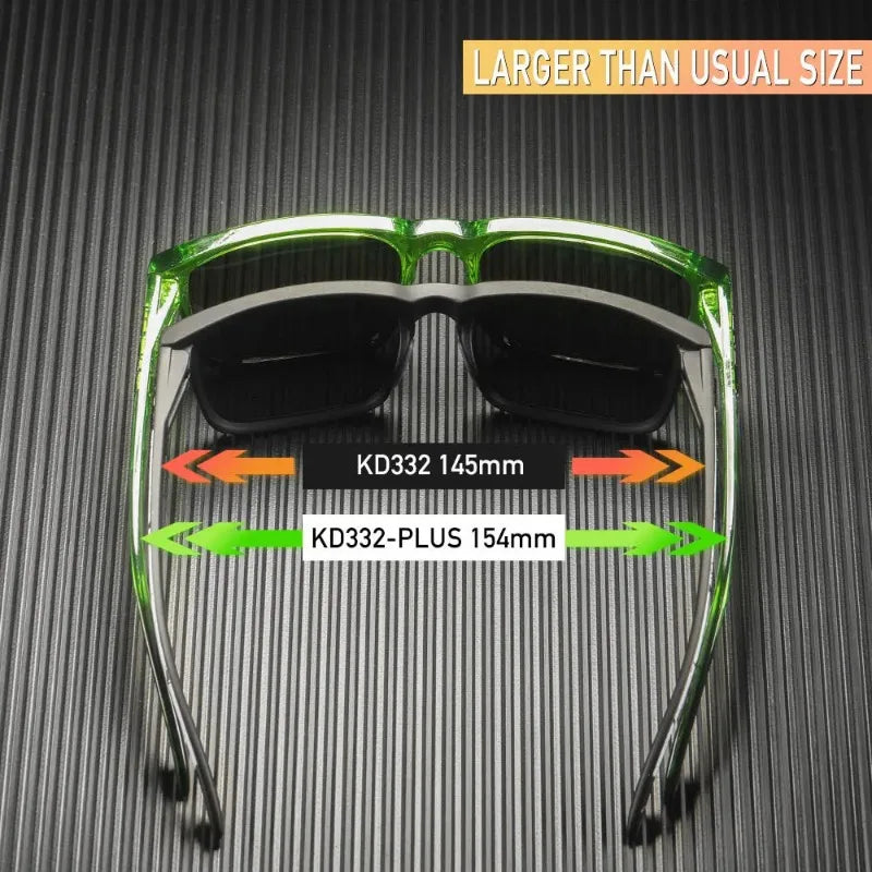 KDEAM Extra Large Size PLUS Women's Polarized Sunglasses for Men Driving Photochromic Night Vision Sun Glasses Suit for Big Face