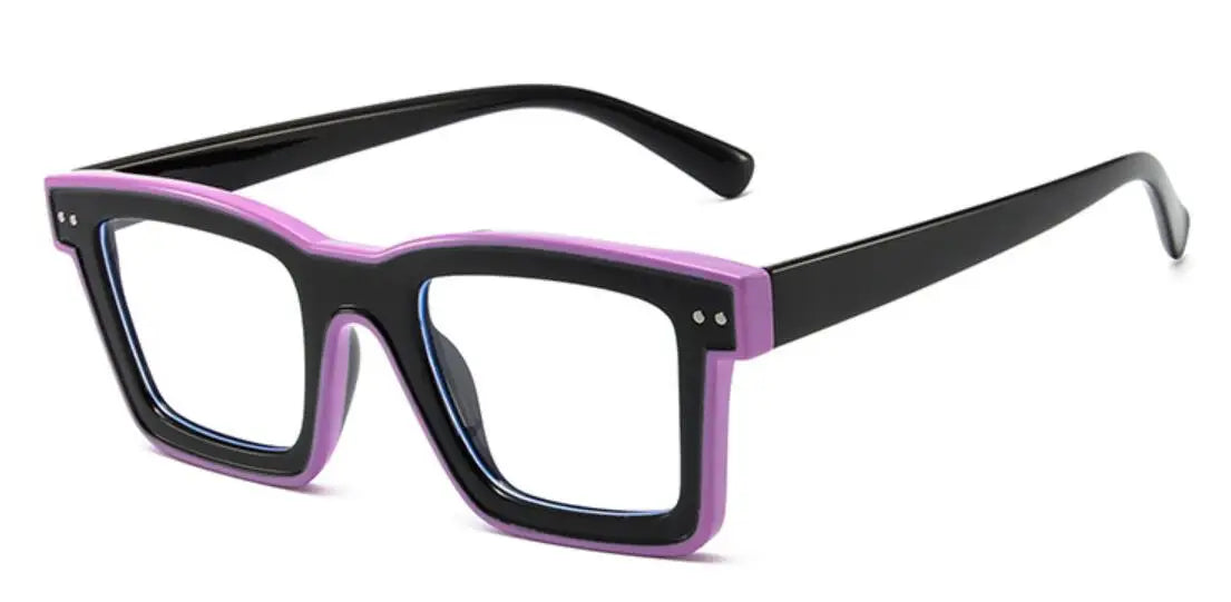 Retro Square Anti Blue Light Optical Glasses Frames Men Fashion Computer Prescription Eyeglasses Women TR90 Reading Glasses +2.5