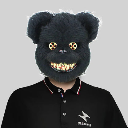 Halloween Horror Bloody Head Cover Mask Rabbit Bear Cosplay Mask Carnival Costume Headgear Props Handmade Party Decoration