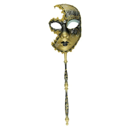 Mardi Gras Mask Masquerade Mask with Holding Venetians Mask Carnivals Mask Halloween Costume Mask for Party