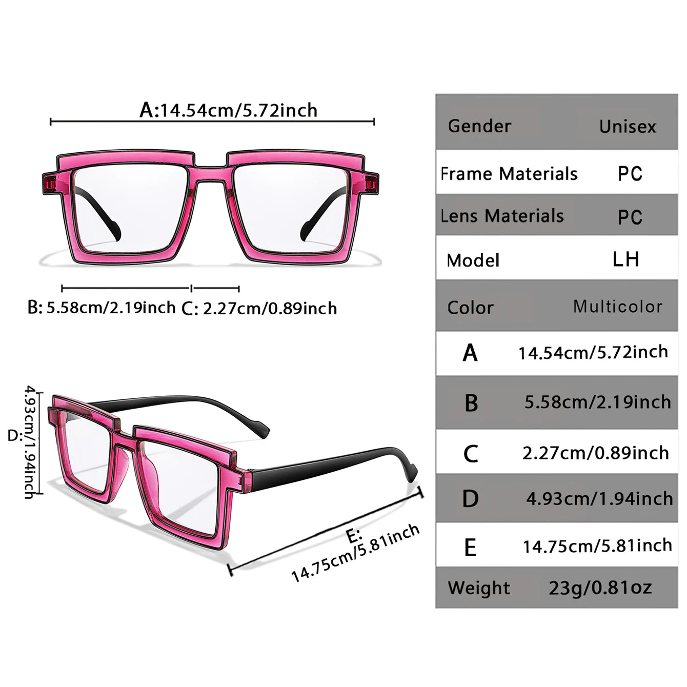 3 Pairs Oversize Reading Glasses Women Trendy Square Fashion Transparent Magnification Eyewear Presbyopic Glasses +150 +200
